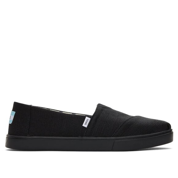 TOMS • Women’s Alpargata Heritage Canvas Shoes • Black on Black • 8.5 - Picture 1 of 15